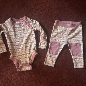 Patagonia Pink and White Kids Matching Set